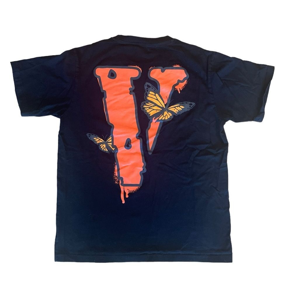 Legends Never Die Big V and Butterfly Black Tee Shirt Mens Size Medium